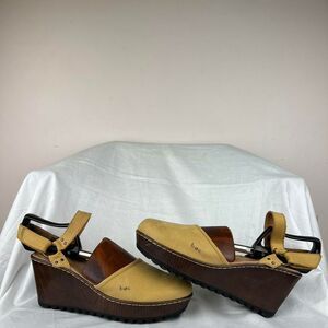 B.O.C. RINA Brown CONGO LEATHER WEDGE MARY JANE SIZE 11M